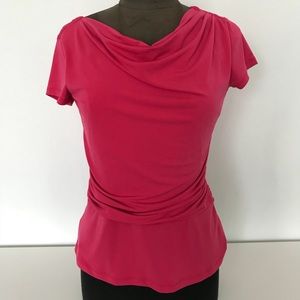 NWOT Ann Taylor Cowl Neck Ruched Top Size M